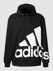Hoodie mit Label-Print von ADIDAS SPORTSWEAR Grau / Schwarz - 37