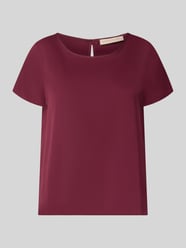Bluse aus Satin mit Rundhalsausschnitt von Rinascimento Bordeaux - 23