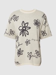 T-shirt we wzory na całej powierzchni od JAKE*S STUDIO MEN Beżowy - 46