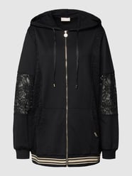 Sweatjacke mit Spitzenbesatz von LIU JO SPORT Schwarz - 16