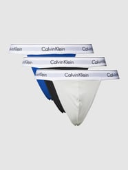 String mit elastischem Bund im 3er-Pack von Calvin Klein Underwear Blau - 37