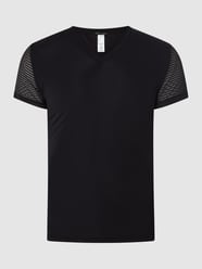 T-shirt z dodatkiem streczu model ‘Loulou’ od HOM Czarny - 39