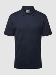 Poloshirt mit kurzem Reißverschluss Modell 'Quentin' von Cinque Blau - 42