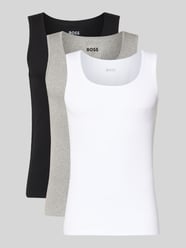 Slim fit ondershirt van puur katoen in set van 3 model 'ONE' van BOSS - 1