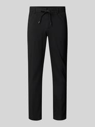 Modern fit straight leg broek van linnenmix model 'KANE1' van BOSS - 4