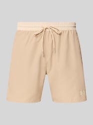 Zwemshorts met contrasterend logo model 'STARFISH' van BOSS Beige - 9