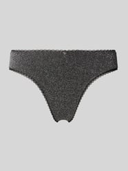 String mit Spitzenbesatz Modell 'LUREX THONG' von HUGO - 1
