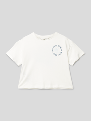 T-Shirt mit Statement-Print Modell 'folks' von Mango Weiß - 6