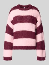 Relaxed Fit Pullover im Chunky Knit Look Modell 'DORTHEA' von PIECES Pink - 1