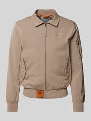 Bomberjacke mit Reißverschluss Modell 'HAWK' von Original Bombers Beige - 48