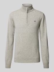 Sweter z dzianiny z wyhaftowanym logo model ‘SUPERFINE’ od Gant - 44