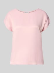 T-shirt van mix van viscose en elastaan met ronde hals van MORE & MORE Fuchsia - 2