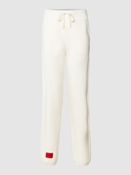 Sweatpants mit Label-Patch Modell 'RIBBED' von HUGO Weiß - 32