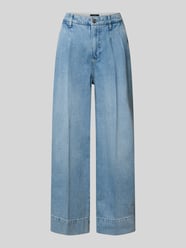 Jeansy o szerokiej nogawce z kieszeniami w szwie od Oui - 1