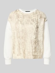 Regular fit sweatshirt van katoenmix met scheerwol van Marc Cain - 5