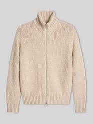 Strickjacke aus Schurwolle mit Stehkragen von Marc O'Polo Beige - 14