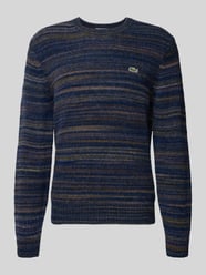 Sweter o kroju regular fit z dzianiny z mieszanki wełny od Lacoste - 12