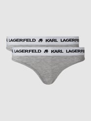 Tangaslip aus Lyocell-Elasthan-Mix im 2er-Pack  von Karl Lagerfeld Grau - 10