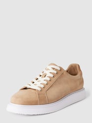 Sneakersy z detalami z logo model ‘ANGELINE’ od Lauren Ralph Lauren Brązowy - 11