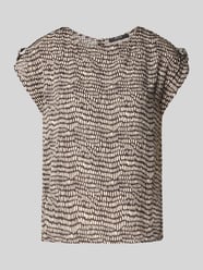 Top bluzkowy o kroju regular fit z czystej wiskozy model ‘Ferena splash’ od OPUS - 6