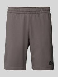 Sweatshorts met labelprint van EA7 Emporio Armani Grijs / zwart - 25