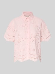 Boxy fit blouse met korte mouwen van puur katoen model 'NEW LALISA' van ONLY Fuchsia - 19