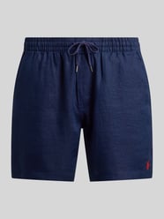 Linnen shorts met tunnelkoord als vetersluiting en logostitching van Polo Ralph Lauren - 27