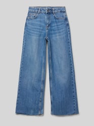 Flared Fit Jeans aus reiner Baumwolle von Mango Blau - 25