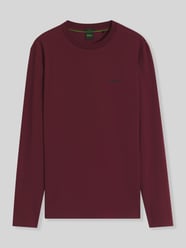 bluzka z długim rękawem o kroju regular fit z mieszanka bawełny model 'Tee Long' od BOSS Green - 1