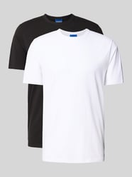 Regular fit T-shirtset van katoenmix model 'NAOLO' in 2-pack van HUGO Blue - 8