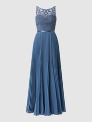 Abendkleid mit plissiertem Rockteil  von Luxuar Blau - 46