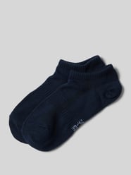 Sneakersocken mit elastischem Rippenbündchen im 2er-Pack von Snocks Blau - 30