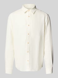 Koszula lniana o kroju regular fit ze sportowymi mankietami od s.Oliver RED LABEL - 40