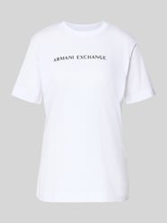 T-shirt z wyhaftowanym logo i okrągłym dekoltem od ARMANI EXCHANGE - 23