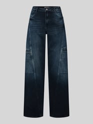 Wide leg jeans met strookzakken, model 'Lola' van ETIQUETT ESSENTIALS - 33