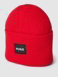 Beanie mit Label-Applikation Modell 'Xaff' von HUGO Rot - 15