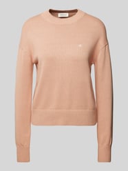 Strickpullover mit Label-Stitching Modell 'MONOGRAM' von Calvin Klein Jeans Rosa - 10