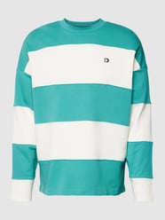 Oversized sweatshirt met streepmotief van Tom Tailor Denim Turquoise - 41