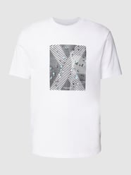 Regular Fit T-Shirt mit Label-Print von ARMANI EXCHANGE Weiß - 3