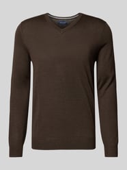 Gebreide pullover van een mix van merinowol met V-hals van Christian Berg Men - 24