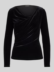 Sweter o kroju slim fit z drapowanym lejącym dekoltem od Lauren Ralph Lauren - 15
