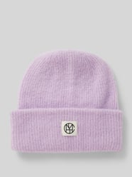 Czapka beanie z naszywką z logo model ‘Hope’ od MSCH Copenhagen Fioletowy - 25