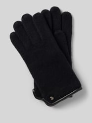 Handschuhe aus Schurwolle mit Ziernähten von Roeckl Schwarz - 11