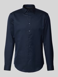 Slim Fit Businesshemd in Premiumqualität von Jake*s Blau - 16