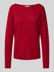 Gebreide pullover met boothals, model 'LIZ' van Brax Rood - 8