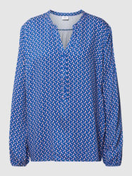 Bluse mit Allover-Muster Modell 'Ilga' von Saint Tropez Blau - 44