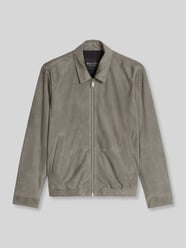 Regular Fit Lederjacke aus echtem Ziegenleder von Marc O'Polo Beige - 1