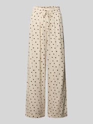 Gerade Hose aus Viskose-Leinen-Mix von PIECES Beige - 45