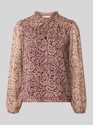 Regular fit blouse met lange mouwen met striksluiting model 'DITSY' van ONLY Fuchsia - 37