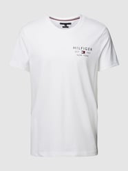 T-Shirt mit Label-Print von Tommy Hilfiger Weiß - 42